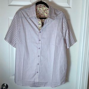 Matilda Jane Men’s Button‎ down Shirt Gingham Short Sleeves Cotton